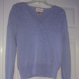 Lavender Sweater with Beading-Gorgeous